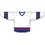 Athletic Knit H6500-335 League Hockey Jersey - White/Royal/Red - Front