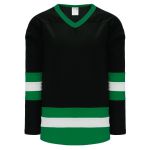 Athletic Knit H6500-435 League Hockey Jersey - Black/Kelly/White - Primary