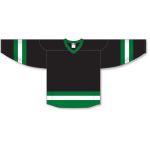 Athletic Knit H6500-435 League Hockey Jersey - Black/Kelly/White - Front