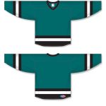 Athletic Knit H6500-457 League Hockey Jersey - Pacific Teal/Black/White - Full