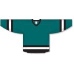 Athletic Knit H6500-457 League Hockey Jersey - Pacific Teal/Black/White - Front