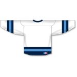 Athletic Knit H6500-474 League Hockey Jersey - White/Navy/Sky - Rear