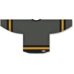 Athletic Knit H6500-748 League Hockey Jersey - Graphite/Black/Knights Gold - Rear