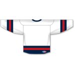 Athletic Knit H6500-765 League Hockey Jersey - White/Navy/Red - Rear