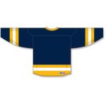 Athletic Knit H6500-766 League Hockey Jersey - Navy/Tuscan Gold/White - Rear