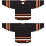 Athletic Knit H8000-223 Select Hockey Jersey - Black/Orange/White - Full
