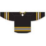 Athletic Knit H8000-345 Select Hockey Jersey - Black/Tuscan Gold/White - Front