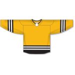 Athletic Knit H8000-346 Select Hockey Jersey - Tuscan Gold/Black/White - Front