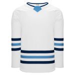 Athletic Knit H8000-474 Select Hockey Jersey - White/Navy/Sky - Primary