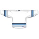 Athletic Knit H8000-474 Select Hockey Jersey - White/Navy/Sky - Rear
