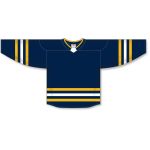 Athletic Knit H8000-766 Select Hockey Jersey - Navy/Tuscan Gold/White - Front