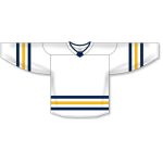 Athletic Knit H8000-767 Select Hockey Jersey - White/Navy/Tuscan Gold - Front