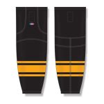 Athletic Knit HS2100-212 Lightweight Pro Hockey Socks - Black/Gold - Front