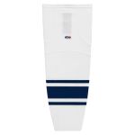 Athletic Knit HS2100-217 Lightweight Pro Hockey Socks - White/Navy - Primary