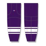 Athletic Knit HS2100-220 Lightweight Pro Hockey Socks - Purple/White - Front