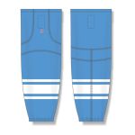 Athletic Knit HS2100-227 Lightweight Pro Hockey Socks - Sky/White - Front