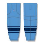 Athletic Knit HS2100-232 Lightweight Pro Hockey Socks - Sky/Navy - Front