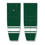 Athletic Knit HS2100-260 Lightweight Pro Hockey Socks - Dark Green/White - Front