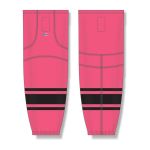 Athletic Knit HS2100-276 Lightweight Pro Hockey Socks - Pink/Black - Front