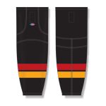 Athletic Knit HS2100-295 Lightweight Pro Hockey Socks - Black/Red/Gold - Front