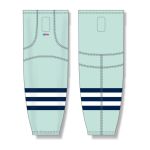 Athletic Knit HS2100-421 Lightweight Pro Hockey Socks - Ice Blue/Navy/White - Front