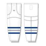 Athletic Knit HS2100-455 Lightweight Pro Hockey Socks - White/Royal/Grey - Front