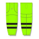 Athletic Knit HS2100-656 Lightweight Pro Hockey Socks - Neon Green/Black - Front