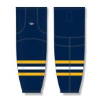 Athletic Knit HS2100-766 Lightweight Pro Hockey Socks - Navy/Tuscan Gold/White - Front