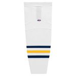 Athletic Knit HS2100-767 Lightweight Pro Hockey Socks - White/Navy/Tuscan Gold - Primary