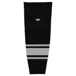 Athletic Knit HS2100-854 Lightweight Pro Hockey Socks - Black/Grey - Primary