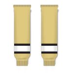 Athletic Knit HS630-281 Knitted Striped Hockey Socks - Vegas/Black/White - Front