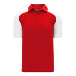 A1815 Apparel Polo Shirt - Red/White - Front