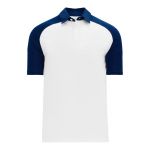 A1815 Apparel Polo Shirt - White/Navy - Front