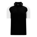 A1815 Apparel Polo Shirt - Black/White - Front