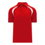 A1820 Apparel Polo Shirt - Red/White - Front