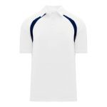 A1820 Apparel Polo Shirt - White/Navy - Front