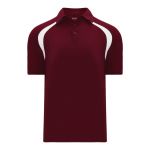 A1820 Apparel Polo Shirt - Maroon/White - Front