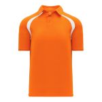 A1820 Apparel Polo Shirt - Orange/White - Front