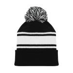 A1830 Hockey Toque - Black/White - Front