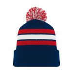 A1830 Hockey Toque - Navy/Red/White - Front