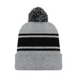 A1830 Hockey Toque - Heather Grey/Black - Front