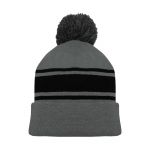 A1830 Hockey Toque - Heather Charcoal/Black - Front