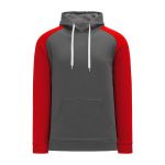A1840 Apparel Sweatshirt - Heather Charcoal/Red - Front