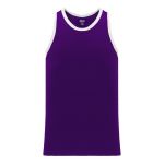 B1325 League Basketball Jersey - Purple/White - Front