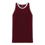B1325 League Basketball Jersey - Maroon/White - Front