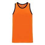 B1325 League Basketball Jersey - Orange/Black - Front