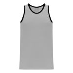 B1325 League Basketball Jersey - Grey/Black - Front
