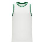 B1710 Pro Basketball Jersey - White/Kelly - Front