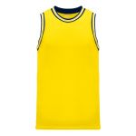 B1710 Pro Basketball Jersey - Maize/White/Navy - Front