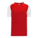 Athletic Knit A1375-208 Apparel Short Sleeve Shirt - Red/White - Primary